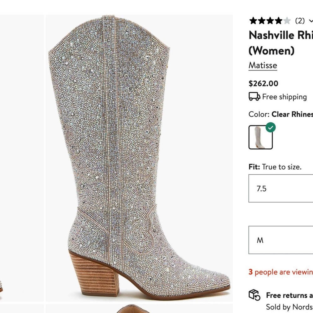 Sparkly rhinestone cowboy boots